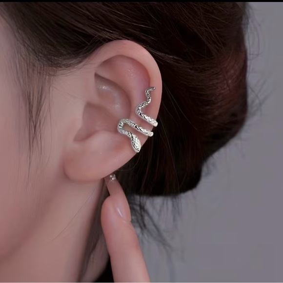 Jewelry - Elegant Silver Snake Ear Cuff